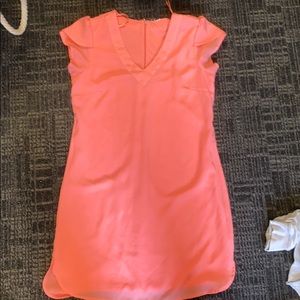 Coral short sleeve dress